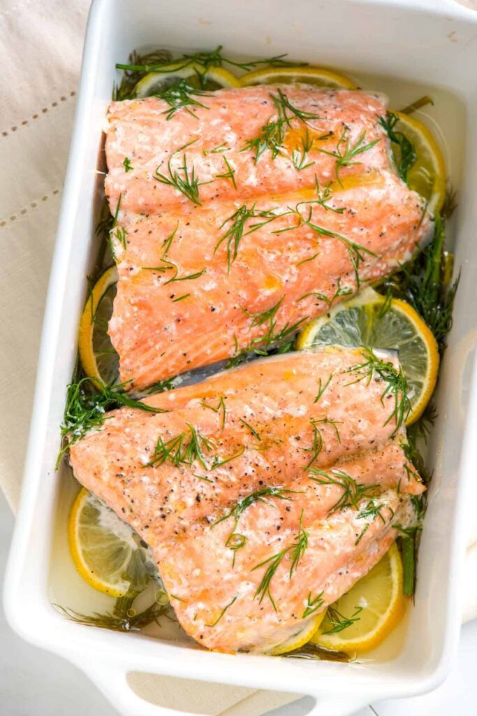 Lemon Dill Baked Salmon - Christmas Dinner Ideas