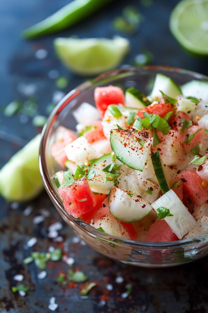 Spicy Watermelon and Jicama Salad - fruit salad recipes