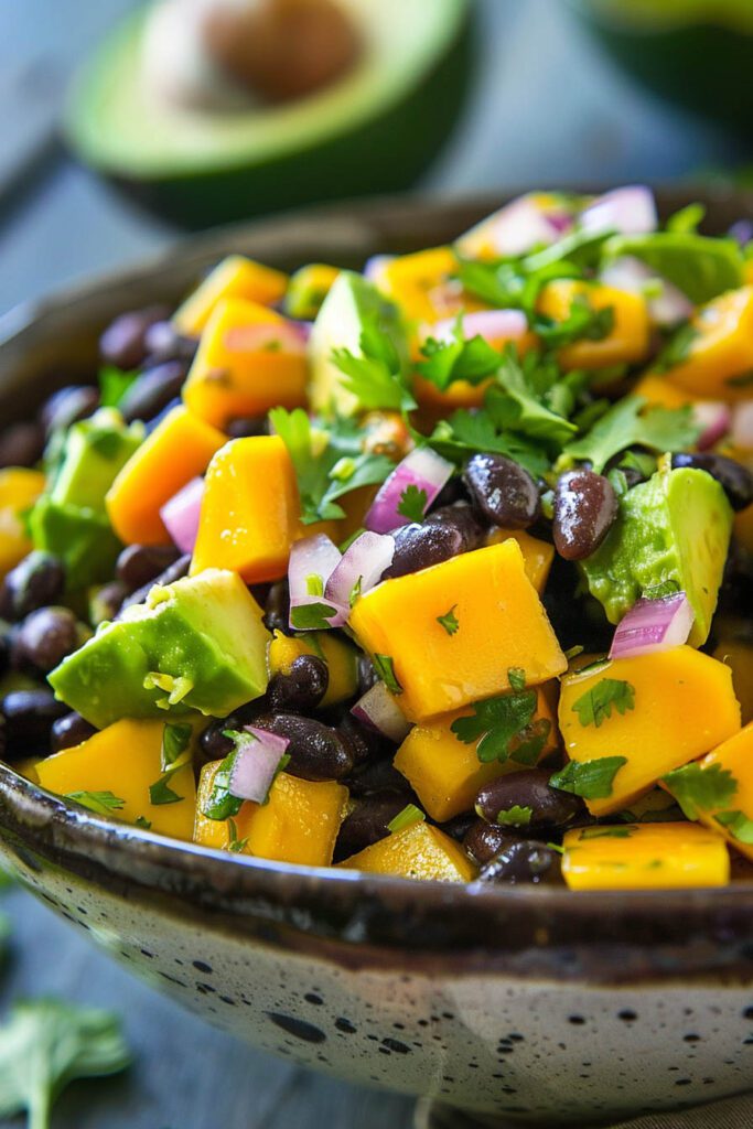 Mango and Black Bean Salsa Salad - fruit salad recipes