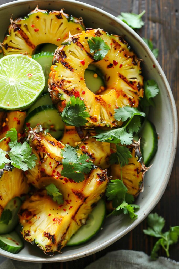 Grilled Pineapple and Cucumber Salad - fruit salad recipes