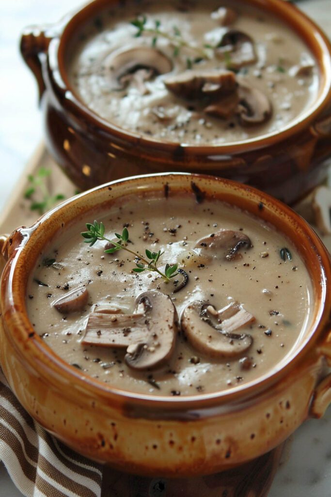 Creamy Mushroom and Thyme Soup - Cream Soup Recipes