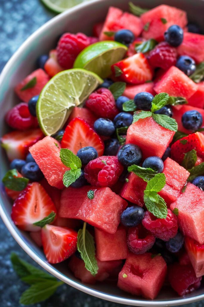 Summery Berry Watermelon Salad - fruit salad recipes