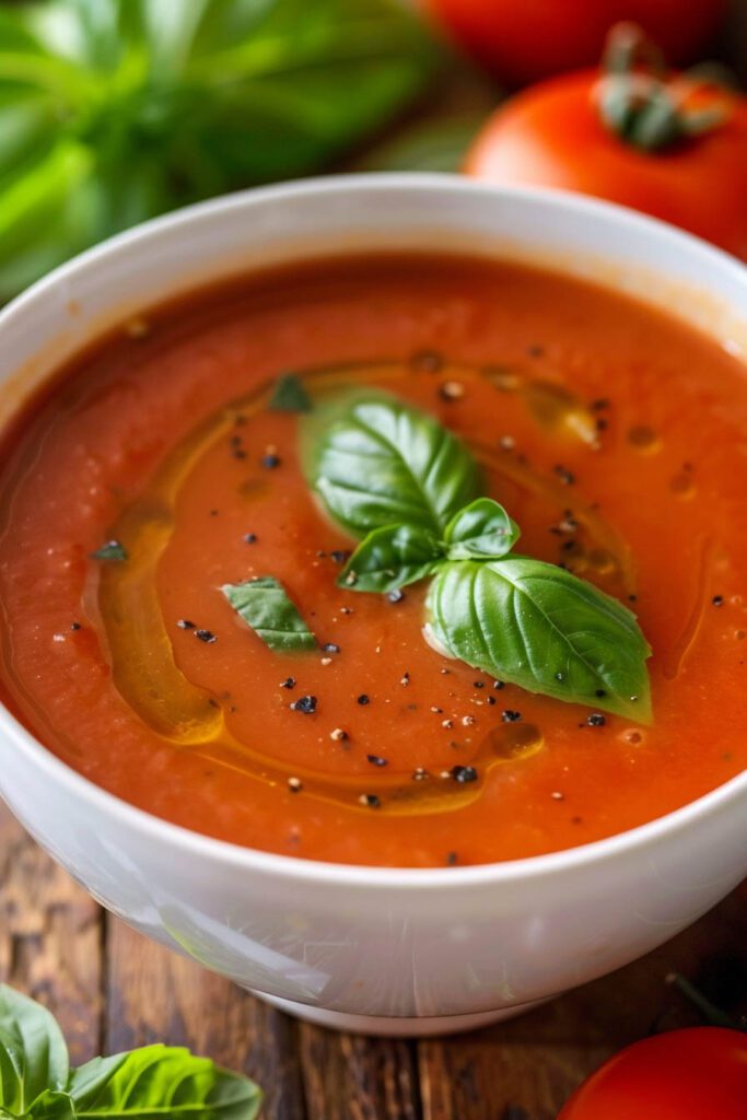 Creamy Tomato Basil Soup - Cream Soup Recipes