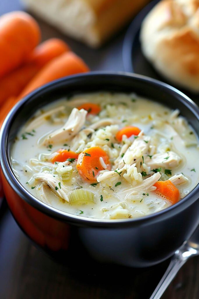 Creamy Chicken and Rice Soup - Cream Soup Recipes