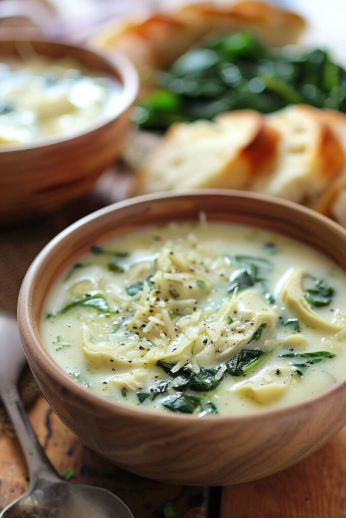 Creamy Spinach and Artichoke Soup - Cream Soup Recipes