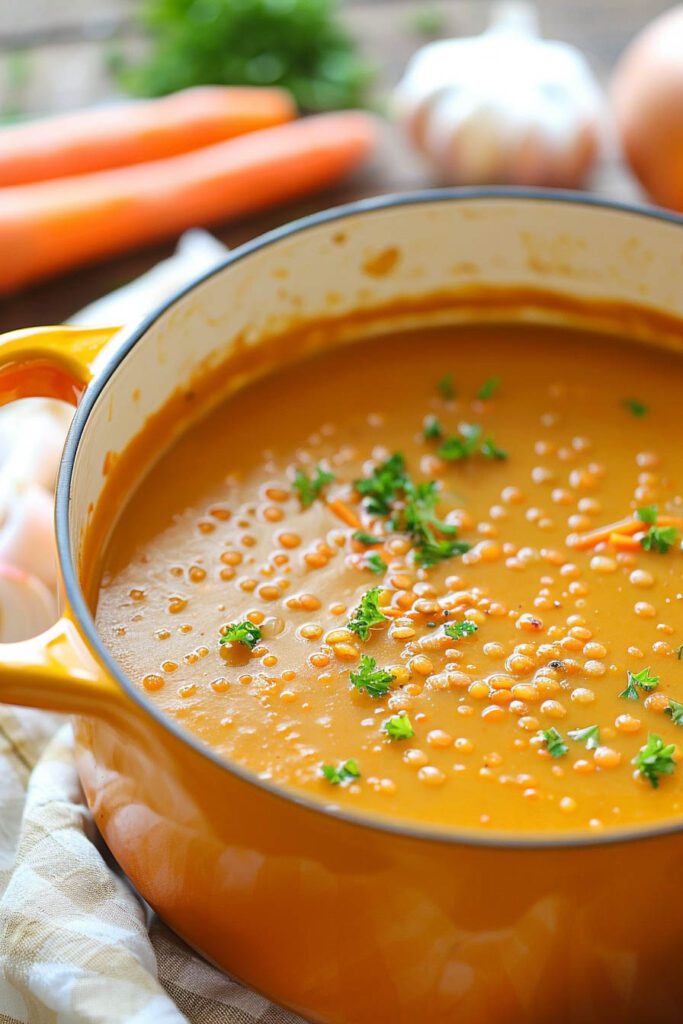 Creamy Lentil and Carrot Soup - Cream Soup Recipes