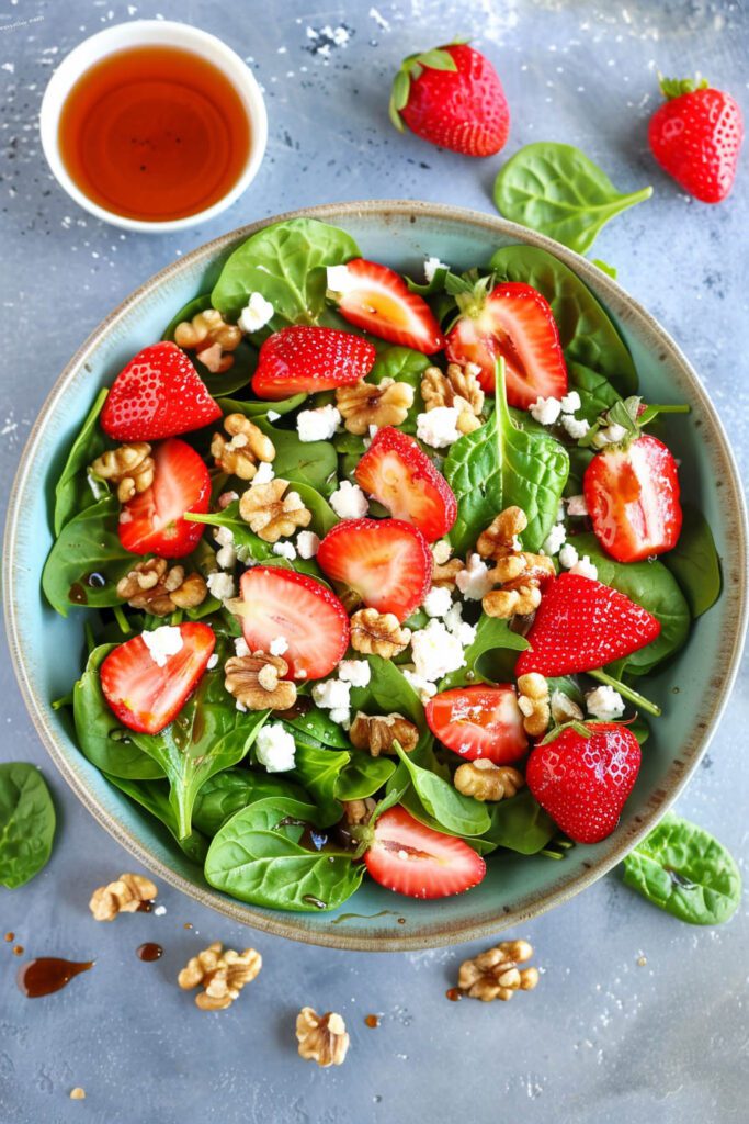 Spinach and Strawberry Salad - Strawberry Dinner Ideas