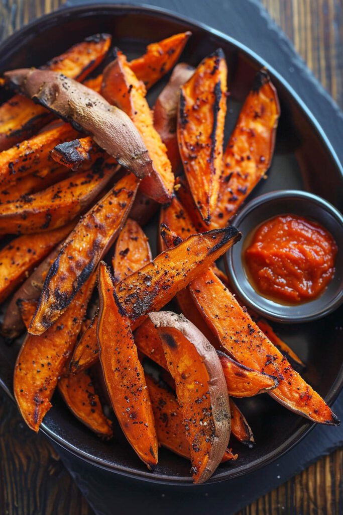 Baked Sweet Potato Fries - Healthy snack ideas