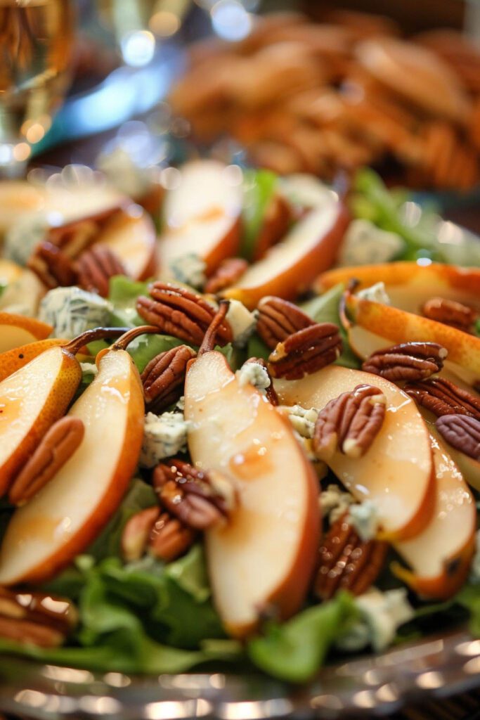 Pear and Blue Cheese Salad with Candied Pecans - fruit salad recipes