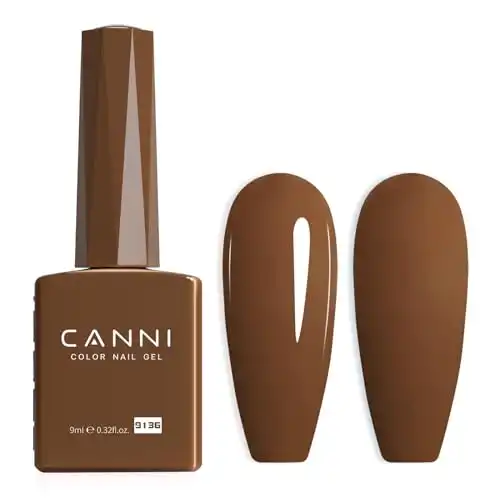 CANNI Chocolate Brown Gel Nail Polish