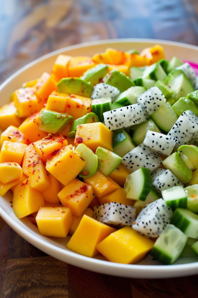 Exotic Fruit Salad with Chili Lime Dressing