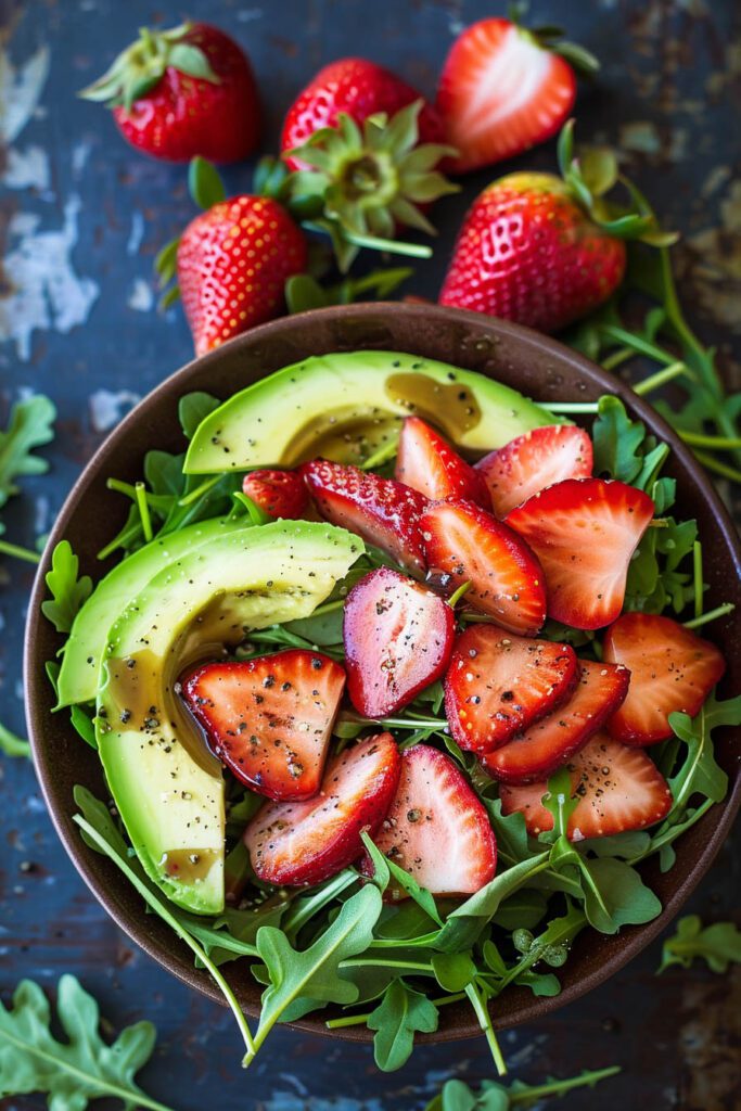 Avocado and Strawberry Field - fruit salad recipes