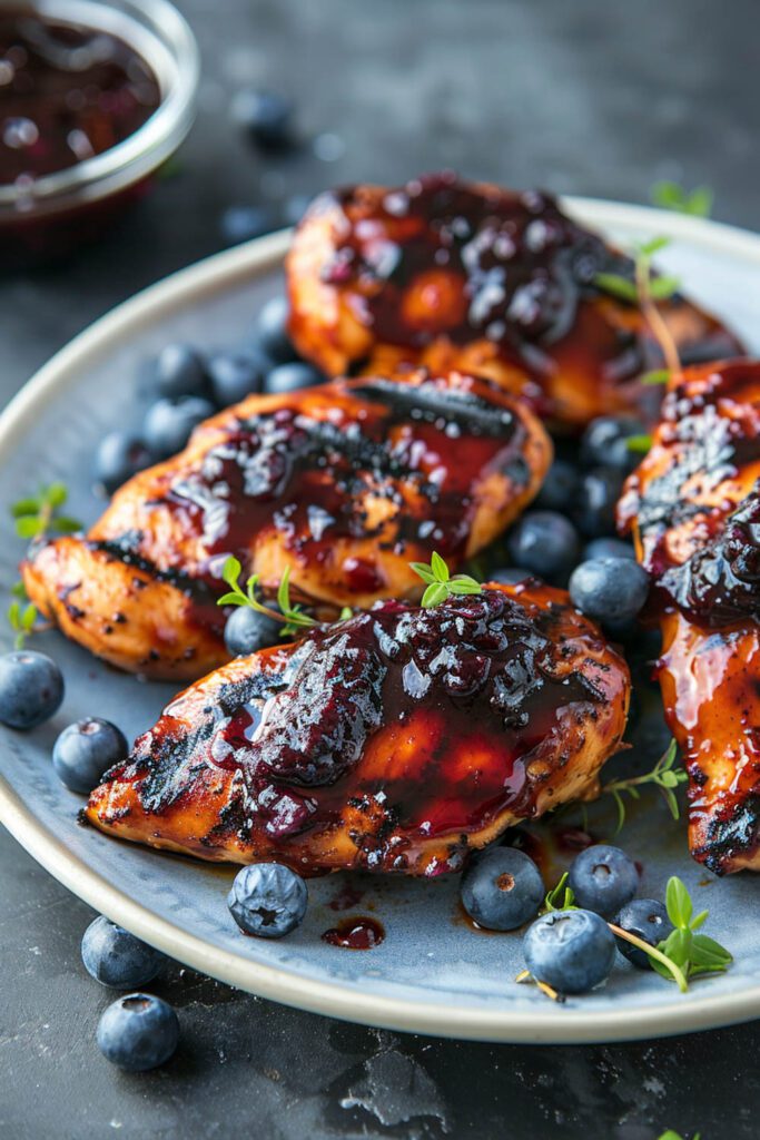 Blueberry BBQ Chicken - blueberry recipes