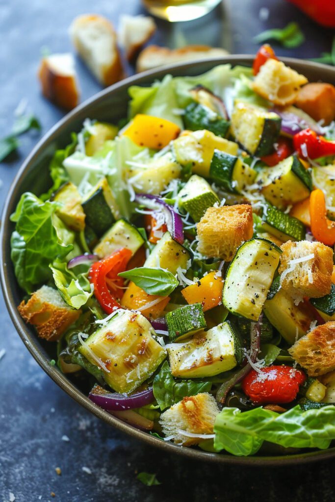 Caesar Salad with Roasted Vegetables