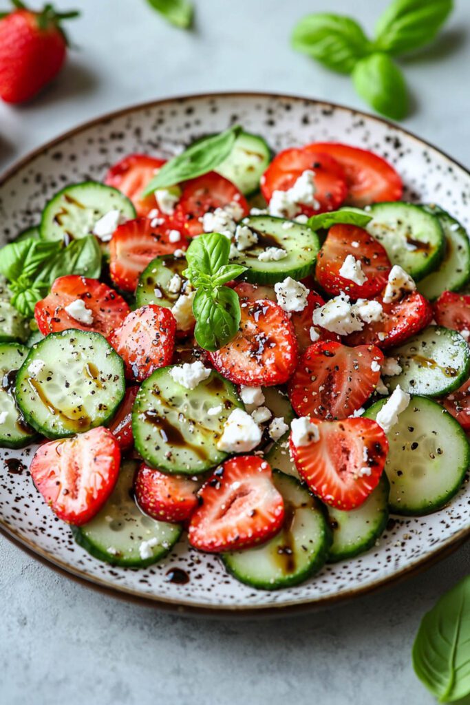 Cucumber and Strawberry Salad - Cucumber Recipes