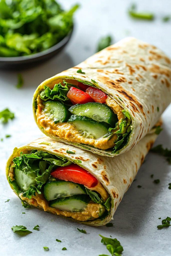 Cucumber Hummus Wrap - Cucumber Recipes