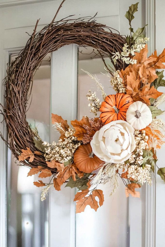 Wreaths with Natural Elements - Fall Decor Ideas