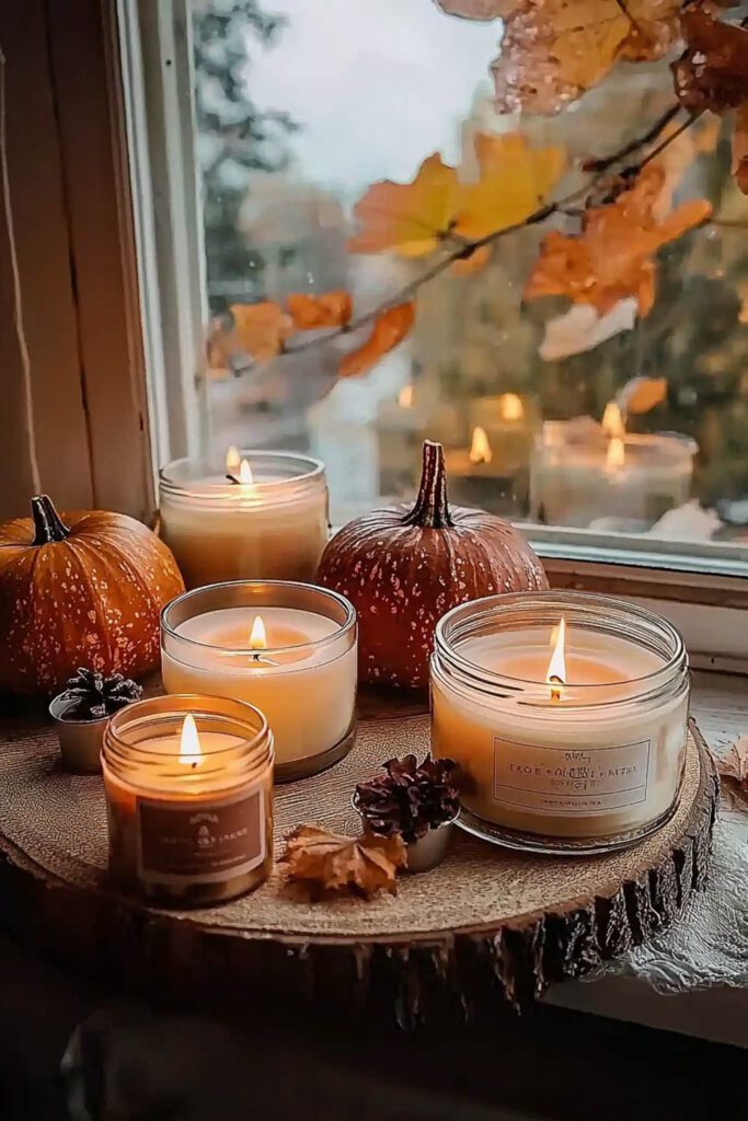 Candles with Fall Scents - Fall Decor Ideas