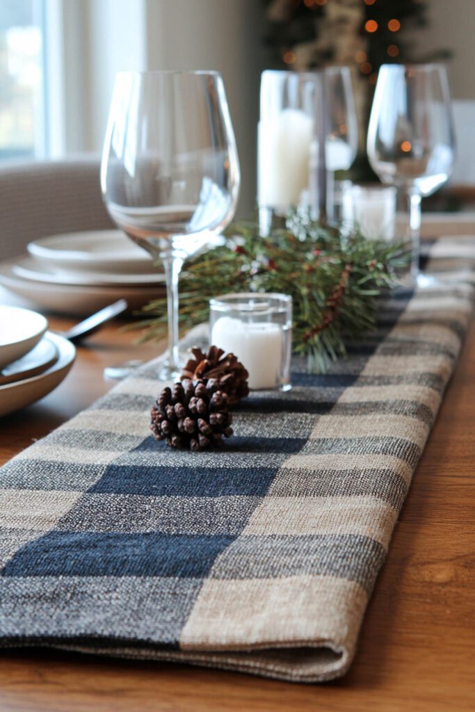 Plaid Table Runners - Fall Decor Ideas