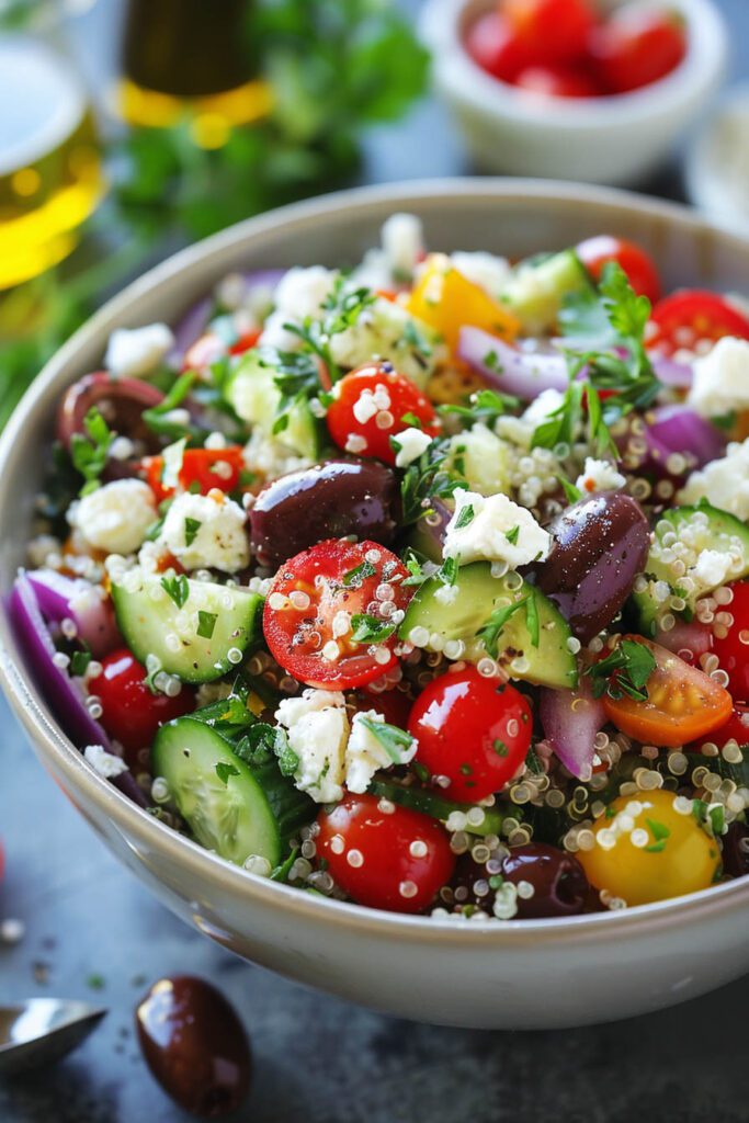 Greek Salad with Quinoa