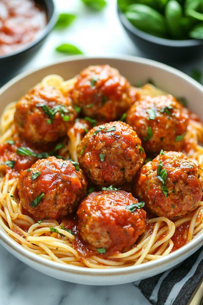 Turkey Meatballs in Marinara Sauce - ground turkey recipes