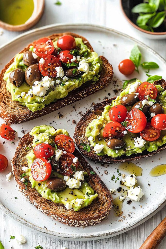 Mediterranean Vibes Avocado Toast - Avocado Toast Ideas