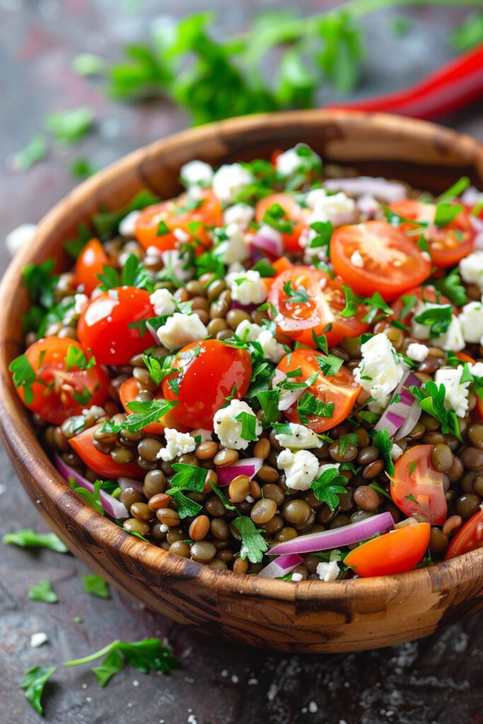 Mediterranean Lentil Salad - Mediterranean Diet Recipes