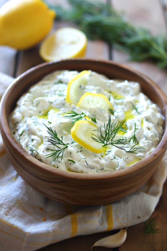 Greek Yogurt and Cucumber Dip (Tzatziki) - Mediterranean Diet Recipes