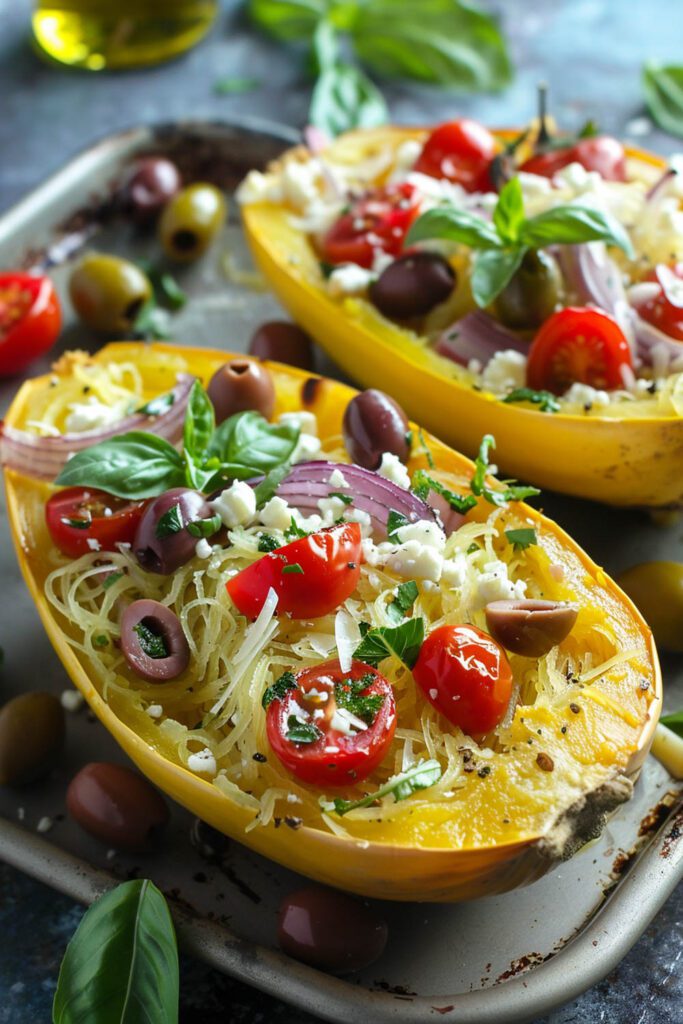 Mediterranean Spaghetti Squash - Mediterranean Diet Recipes