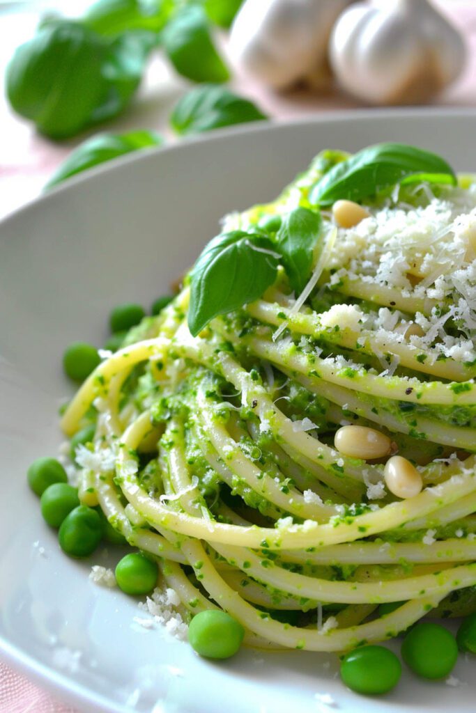 Pea Pesto Pasta - pea recipes