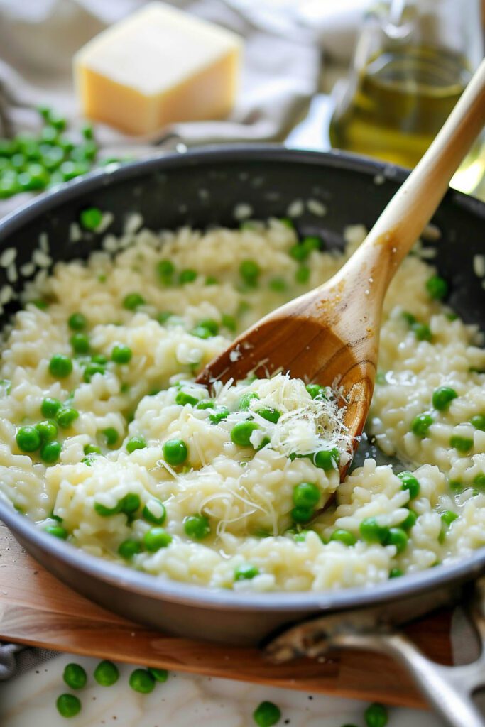 Risotto with Peas and Parmesan - pea recipes