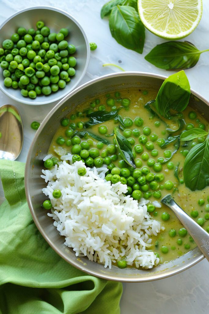 Thai Pea Curry with Basil and Coconut - pea recipes