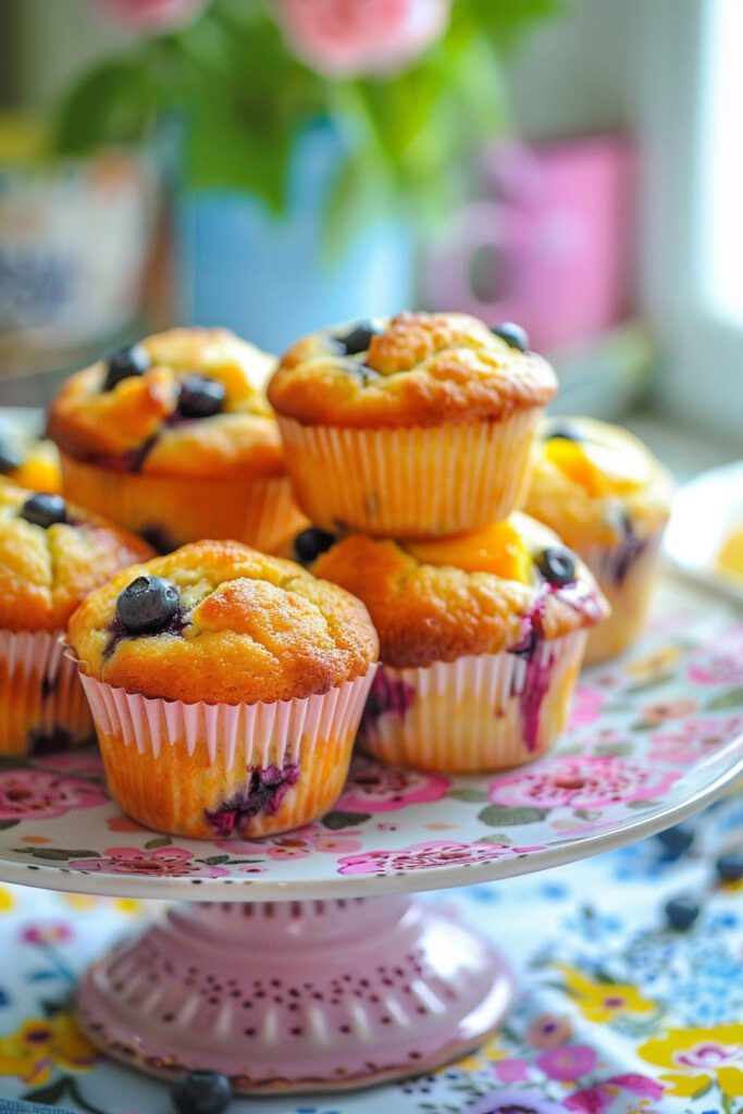 Peach and Blueberry Muffins - peach recipes