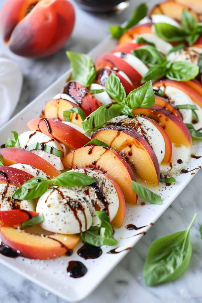 Peach Caprese Salad - peach recipes