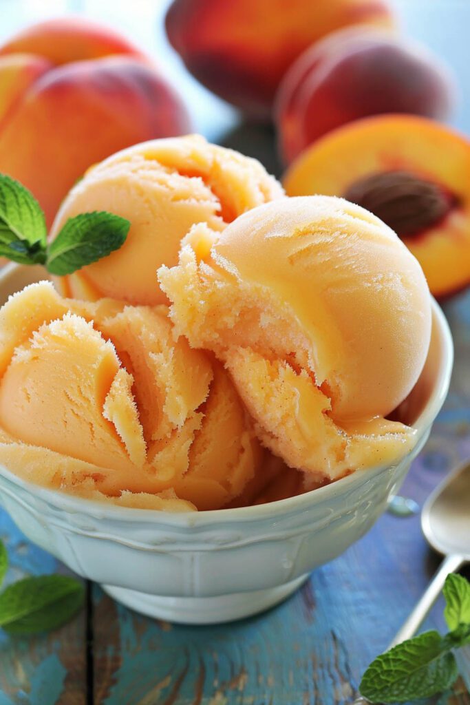 Peach Sorbet - peach recipes