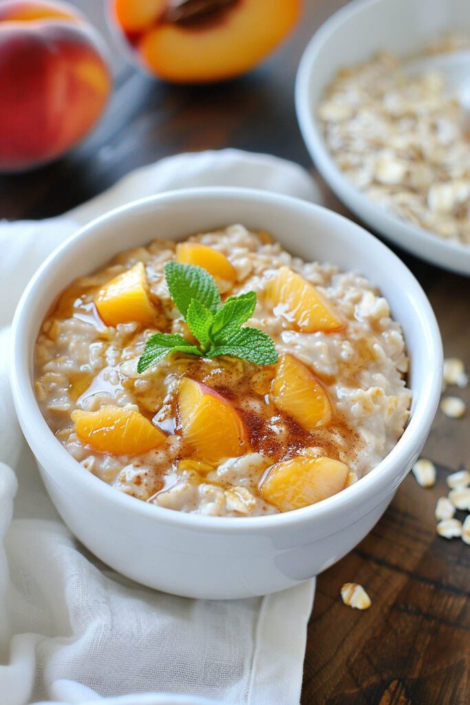 Peach Oatmeal - peach recipes