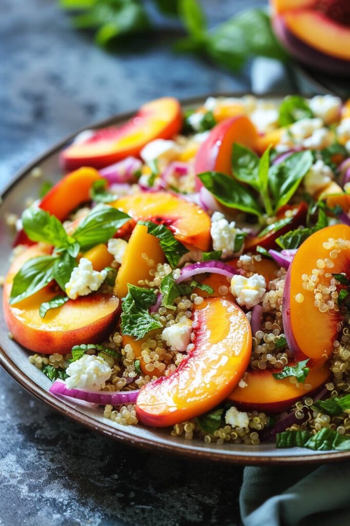 Peach Quinoa Salad - peach recipes