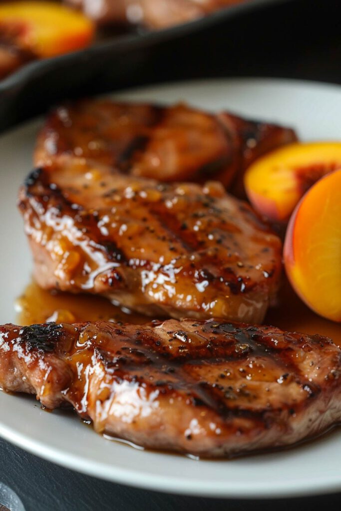 Peach-Glazed Pork Chops - peach recipes