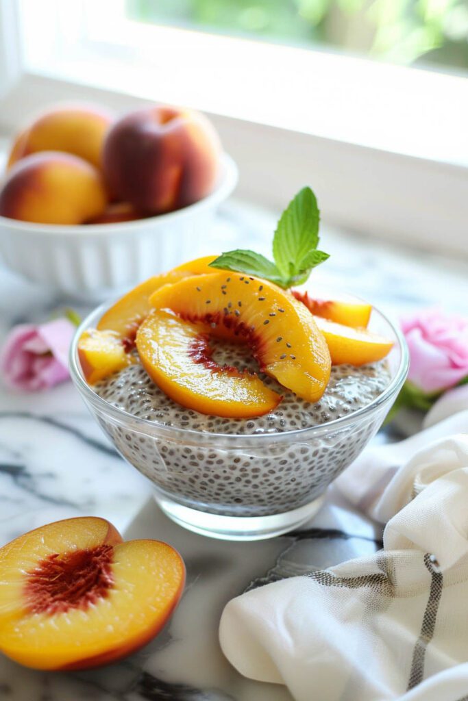 Peach Chia Pudding - peach recipes