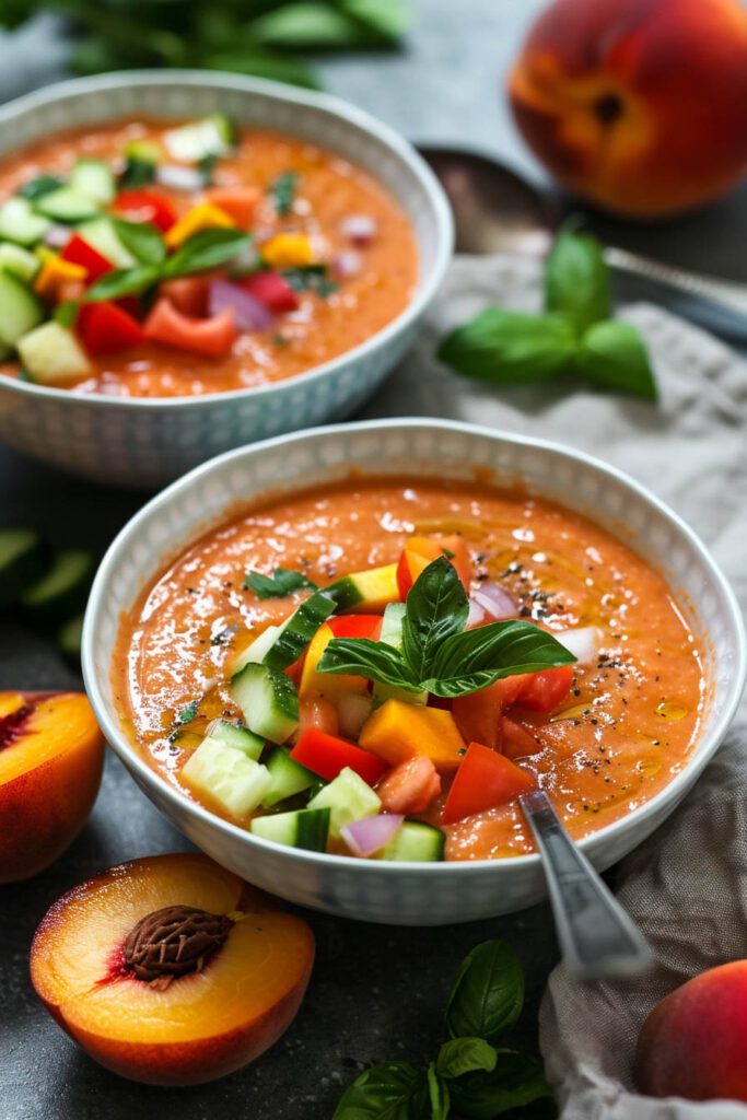 Peach Gazpacho - peach recipes