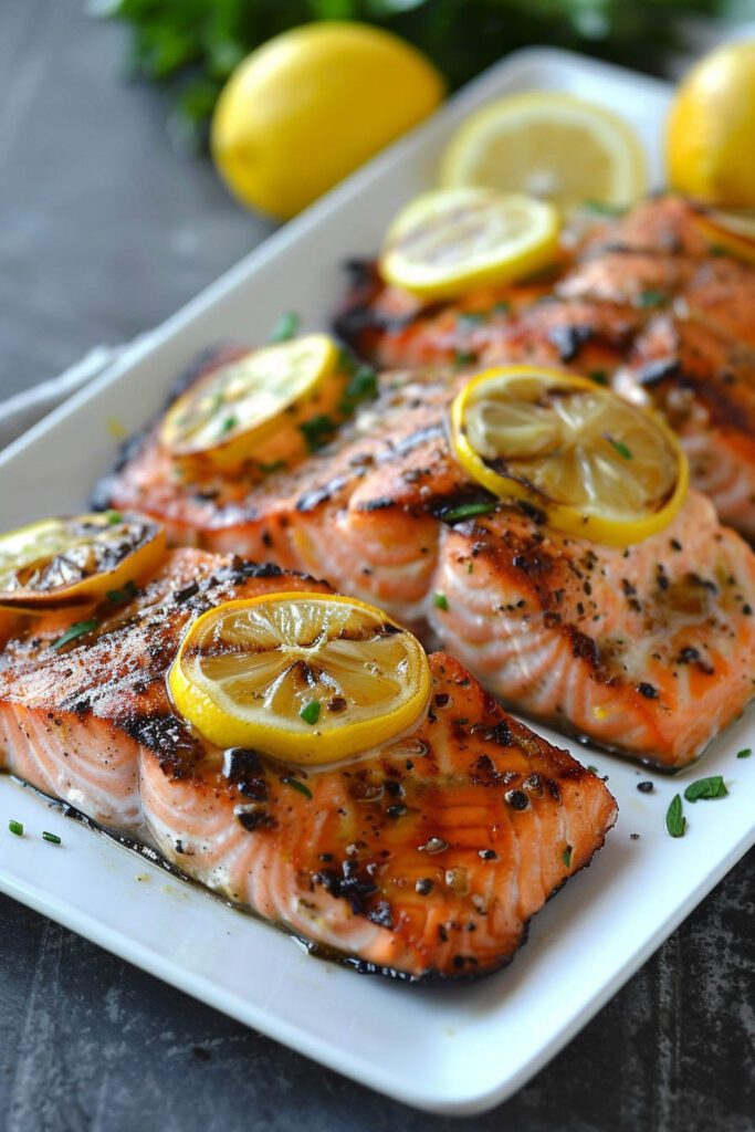 Grilled Lemon Garlic Salmon - Salmon recipes