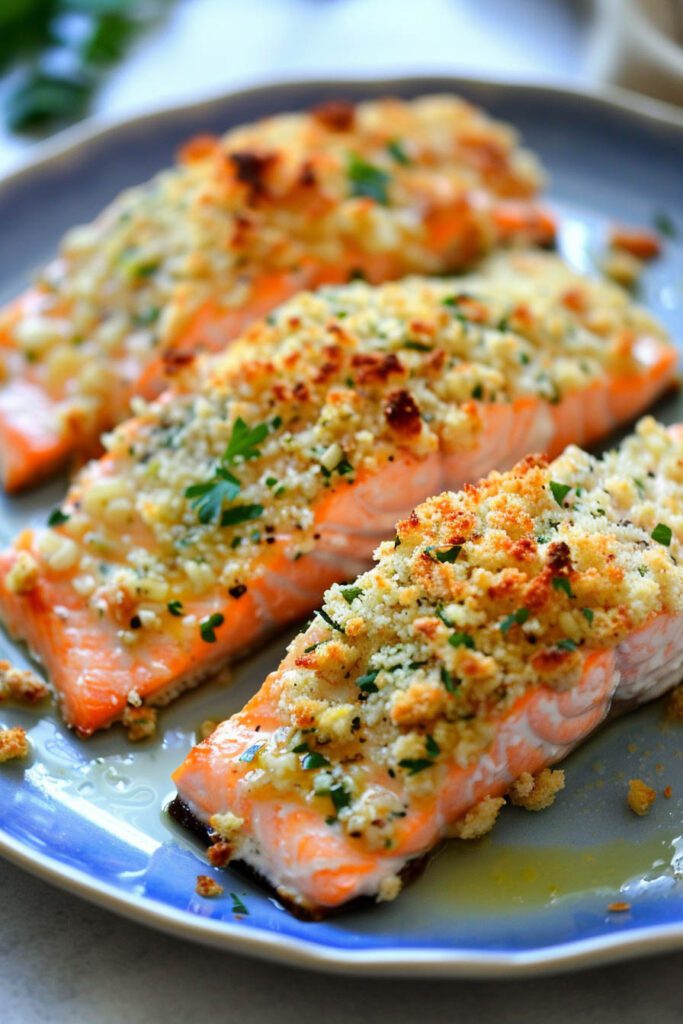 Garlic Parmesan Crusted Salmon - Salmon recipes