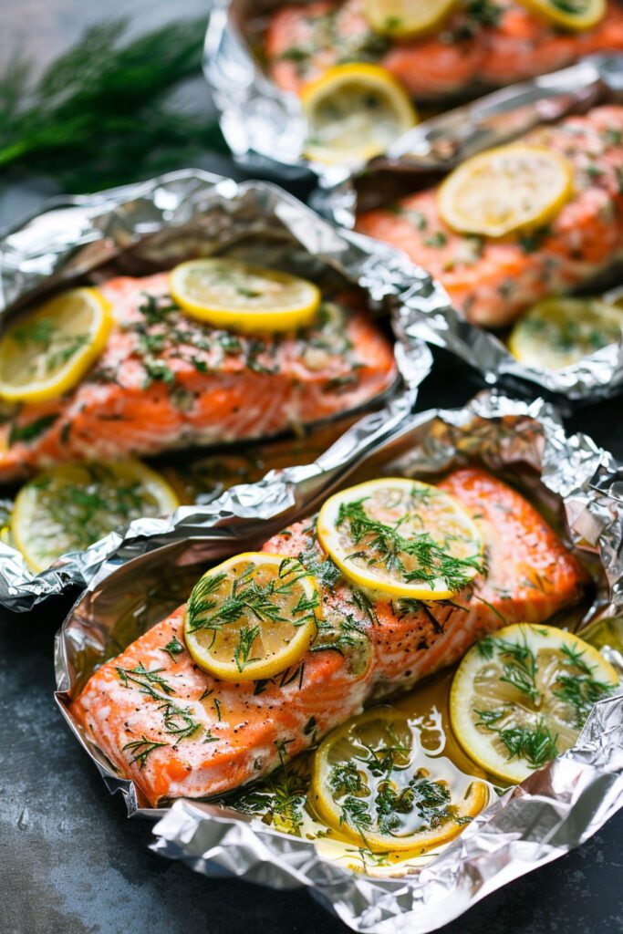 Lemon Herb Foil Packets - Salmon recipes