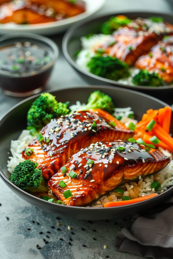 Teriyaki Salmon Bowls - Salmon recipes