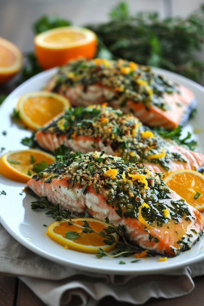 Citrus Herb Crusted Salmon - Salmon recipes