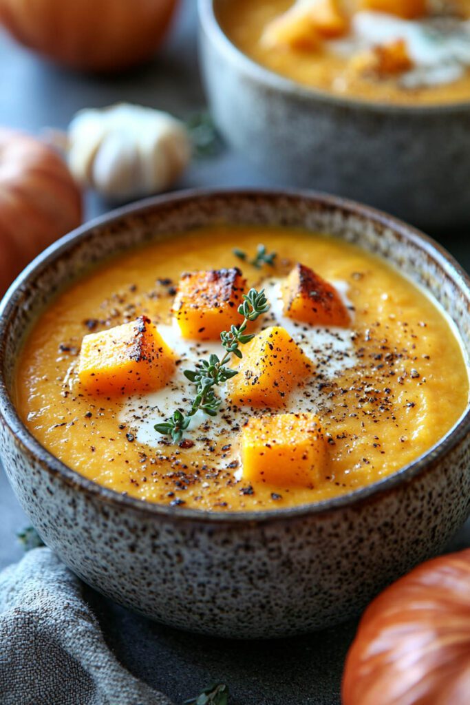 Creamy Butternut Squash Soup - Thanksgiving Recipes