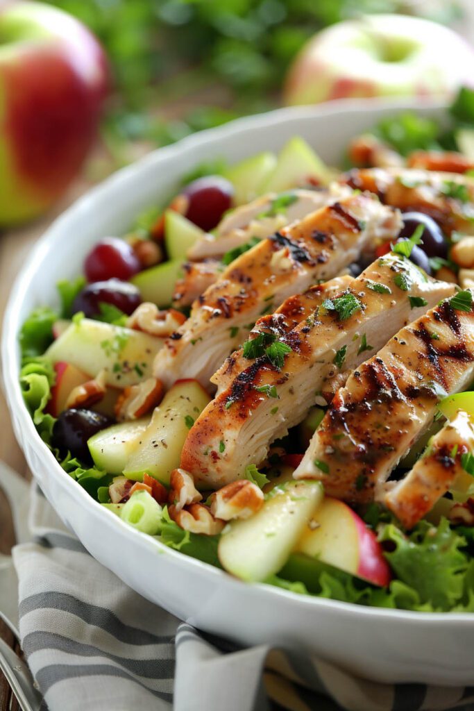 Waldorf Salad with Grilled Chicken