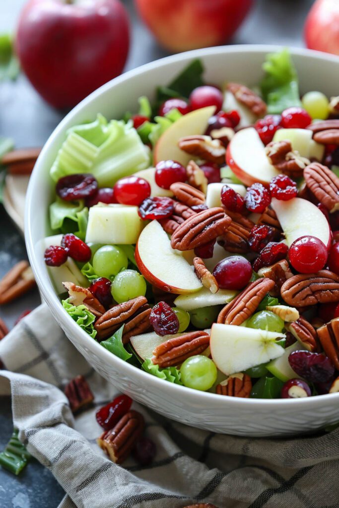 Waldorf Salad with Cranberries and Pecans