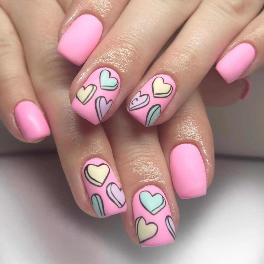 Valentine’s Day nails